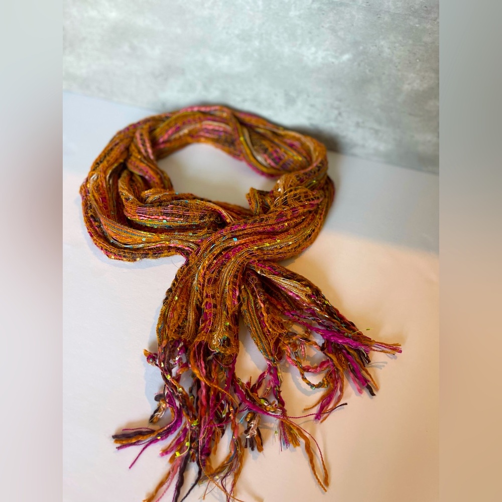 Bright, Multicolored Hippie-Style Scarf